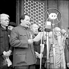 Chairman Mao proclaims the founding of the PRC (Oct. 1, 1949)